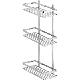 Resim Tekno-tel 3 KATLI LAMALI BANYO RAFI KROM ES065 