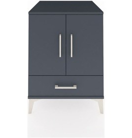 Resim Kronos Komodin 2 Raflı Tek Çekmeceli 2 Kapaklı 60x59x80 Antrasit-antrasit Antrasit 