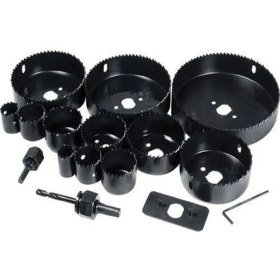 Resim Özgün Ticaret Ahşap Alçıpan Kartonpiyer Delme 16 Parça Panç Seti Buat Açma Delik Açma 16 Parça 