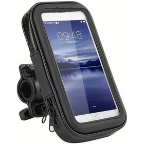 Resim Boatshop1 Siyah Motorcycle Telefon Tutucu Su Geçirmez Abs Bisiklet Ve Motosiklet İçin Sağlam Tutuşlu Dokunmatik Uyumlu 