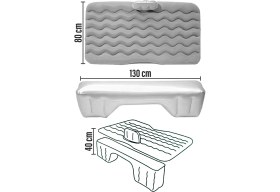 Resim Blooma Araç Içi Şişme Yatak Çakmaklık Pompalı 130X80X40 cm Krem 