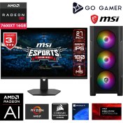 Resim Go Gamer GA327D Amd Ryzen 5 7600 / 64GB Ddr5 6000MHZ / 1tb Nvme SSD 5000-3600MB-SN Gen4 / RX7600XT 16GB / Msı 27" 180Hz. / Windows 11 Pro Masaüstü Bilgisayar 
