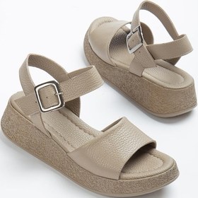 Resim Vizon Hakiki Deri Kadın Sandalet 001 