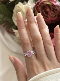 Resim Pembe Zirkon Taş Yüzük 