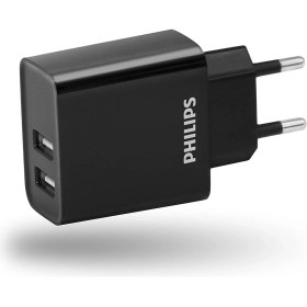 Resim Philips DLP2610/12 2 Usb-A 5 V/3.1A Hızlı Şarj Adaptör- Siyah 