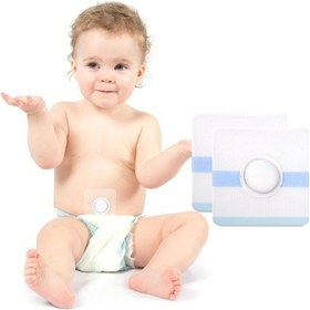 Resim Geeksen Bebek Göbek Fıtık Sabitleyici Ve Bakım Bandı - Yumuşak, Cilt Dost Malzeme - 20 Adet Beyaz 