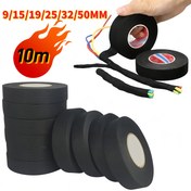 Resim Isıya Dayanıklı Elektrik Yalıtım Bandı 9/15/50mm Genişlik - Araba Kablo Demeti Koruma için Yüksek Sıcaklık Direnci, Otomotiv ve Kendin Yap Kablolu Dokuma Koruma için Dayanıklı Yapıştırıcı, Tel Demet Mühürleme | Pürüzsüz Dokulu Bant | Yüksek Sıcaklıkta Bant 