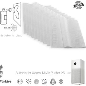 Resim Faf 10 Adet Xiaomi Air Purifier 2s Uyumlu Gümüş Iyonlu Elektrostatik Toz Tutucu Ön Filtre 