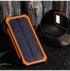 Resim Maiyame 20000mah Güneş Enerjili Şarj Cihazı, Çift Usb Portlu Ve Led Fenerli Taşınabilir Power Bank, Tüm Akıllı Telefonlarla Uyumlu 