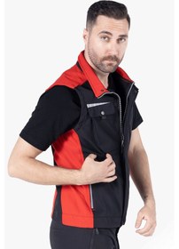 Resim Softshell Yelek Siyah - Kırmızı 