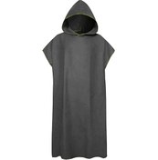Resim MORDRY Unisex Kapüşonlu Mikrofiber Surf Panço, Giyilebilir Havlu, Taşınabilir Kabin, Gri 
