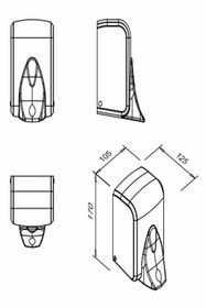 Resim KG-GOLDPAPER Siyah 500 Ml Hazneli Üstten Doldurmalı Sıvı Sabun Ve Dezenfektan Aparatı Sabunluk Dispanseri 