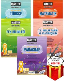 Resim Okyanus Yayınları 8. Sınıf Lgs Master Türkçe Matematik Fen Inkılap Paragraf Soru Bankası - Hediyeli 