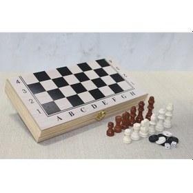 Resim Ahşap Kutulu Satranç Tavla Seti Model 1 - 9037106410939do 