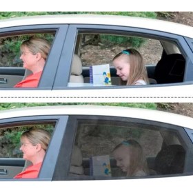 Resim Ankaflex Araba Araç Oto Yan Cam Güneşlik Örtü Perde Kılıf Güneşliği Araba Anne Bebek Emzirme Perdesi Araba 