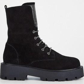 Resim Valmenti Kadın Siyah Süet Hakiki Deri Casual Bot 970 1517 Bn Bot Sk23/24 Siyah 