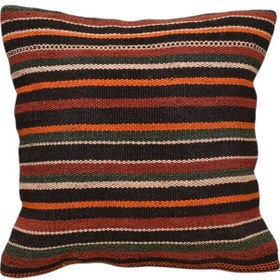 Resim Zehra Abla Halı Yeni El Dokuma Dekoratif Kilim Kırlent Yastık Kılıfı 6470 Çok Renkli 