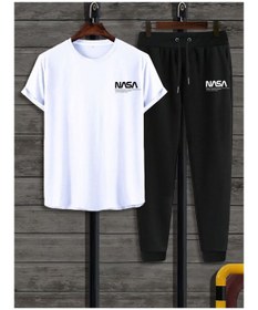Resim classy moda Unisex Oversize Eşofman Takımı Kısa Kollu T-shirt Rahat Kalıp Günlük Spor Yazlık 