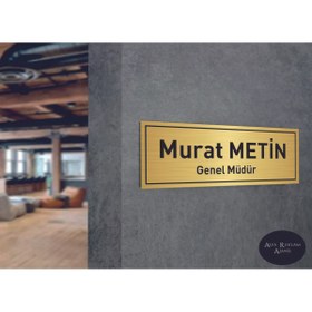 Resim ALFA REKLAM AJANSI KİŞİYE ÖZEL METAL YÖNLENDİRME GENEL MÜDÜR YAZISI VS. 