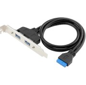 Resim Padalink 20-pin'den Çift Usb 3.0'a 5gbps Bilgisayar Anakart Paneli Kablosu - Pcı Slotu Kullanmadan Usb Portu Genişletme 