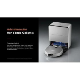 Resim Roborock Sıcak Su ile Kenini Yıkama ve Boşaltma 22.000 Pa Adaptilift Şasi Vibrarise 4.0 Sonik Paspas Duodivide Fırça Flexiarm Kenar Silme 80°c Sıcak Su Istasyonlu Akıllı Robot Süpürge 