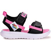 Resim Kiko Kids Cırtlı Yürüyüş Kız/erkek Çocuk Sandalet 200 Siyah - Pem Siyah 