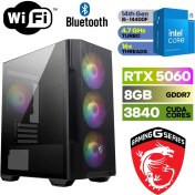 Resim MSI Şafak - Ddr5 – Rtx 5060 8 GB – Intel I5 14400F – 16 GB Ddr5 Ram – 1 Tb M.2 SSD -Windows 11 Pro Masaüstü Bilgisayar 