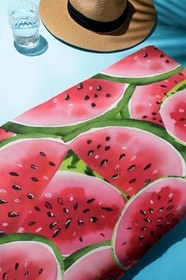 Resim Dijital Baskı Plaj Deniz Havlusu Karpuz Desenli Peştamal HVL0020 