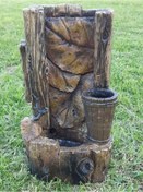 Resim Ledli Yaprak Motifli Dekoratif Şelale 38x24x18cm DW72123 - Masaüstü Şelale 