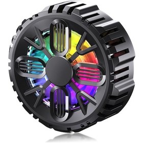 Resim Rgb Telefon Soğutucu, Yarı İletken Soğutma Çipli Manyetik Cep Siyah 