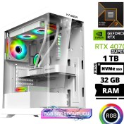 Resim Xaser Delux X124 Ryzen 7 9800X3D 32GB Ddr5 Ram 1tb M.2 Nvme SSD 12GB RTX4070 Super Masaüstü Oyuncu Bilgisayarı 