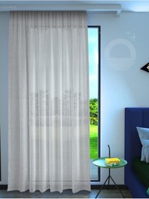 Resim Beyaz Keten Görünümlü Ekstraforlu Tül Perde Linen Touch Serisi BEYAZ 