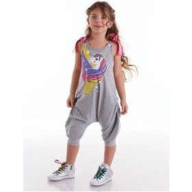 Resim Denokids Mushi Unicorncup Kız Çocuk Tulum Çok Renkli 
