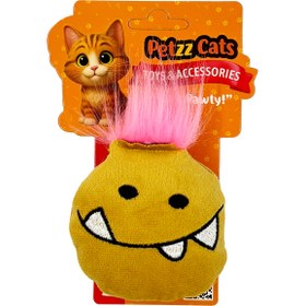 Resim PetzzCats Ming Matatabi ve Çıngırak Sesli Peluş Kedi Oyuncağı Sarı 9x7 Cm 