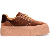 Resim Guja 25k330 Kadın Hakiki Deri Klasik Sneaker Kahverengi Kahverengi 