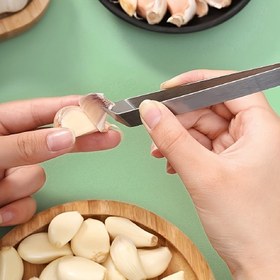 Resim 1 Adet Paslanmaz Çelik Sarımsak Soyucu, Sarımsak Soyma Ve Balık Kemiklerini Çıkarma İçin Uygun, Paslanmaz Çelik Saç Tokası, Mutfak Malzemeleri, Balık Kılçık Maşası 