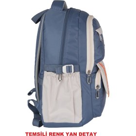 Resim Relaxion Gül Pembe 2059 Su Geçirmez Astarlı Kumaş Sırt Çantası Çok Renkli 