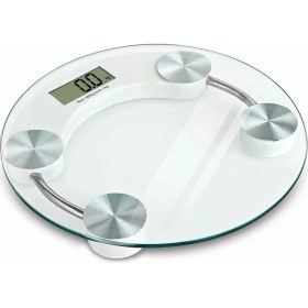 Resim MiraLive Yuvarlak Şeffaf Dijital Cam Baskül Tartı - 180 kg Taşıma Kapasitesi, Hassas Ölçüm, Şık T 