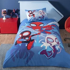 Resim Taç Dh Spidey And Friends Lisanslı Karakter Baskılı%100 Pamuk Nevresim Takımı, Çok Renkli, Tek Kişilik 