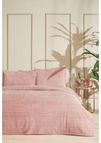 Resim Özdilek Modern Line Çift Kişilik Battaniye Seti 220x240 -piramit Pudra 