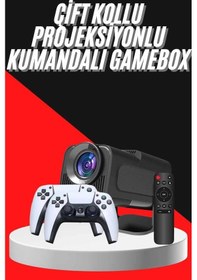 Resim Drnds Retro Video Oyunu Konsolu Android Tv El Oyun Konsolu Wıfı Taşınabilir Projeksiyon Cihazı 