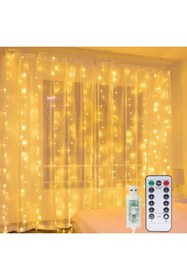 Resim Linarx 8 Fonksiyonlu Peri Perde Led Uzaktan Kumandalı Günışığı Perde Peri Led (3 mt x 3 mt) 