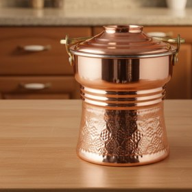 Resim Bakır Dünyası - 2 Litre El İşçiliği Bakır Yoğurt Bakraç (Hakiki Kalaylı) - 5 Litre 