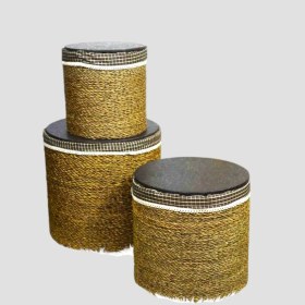 Resim Oval 3 Lü Çamaşır Sepeti 144-145 