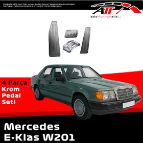 Resim Mercedes E Serisi W201 Krom Pedal Seti 4 Parça Otomatik 