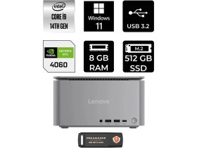 Resim Lenovo Thinkcentre Neo Ultra i9 14900 RTX 4060 8GB RAM 512GB SSD Win11 Home 12W1001XTRP337 Mini PC + Per4 USB 