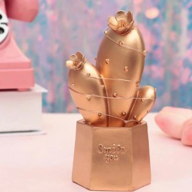 Resim LED Işıklı Sevimli Kaktüs Dekoratif Masa Lambası Mini Biblo Gece Lambası Gold - ARS4003-2603 