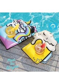 Resim Şişme Deniz Bardaklık, Havuz Bardaklık Dondurma Desenli 