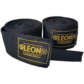 Resim Leon Elastik Boks, Kick Boks Ve Muay Thai Bandajı 7 Metre Siyah (342995331) 