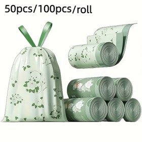 Resim 50/100 Adet Kokulu Çöp Poşetleri - 10L Kamelya Çiçeği Koku, Ağır Hizmet Tipi Mutfak Çöp Torbaları, Sızdırmaz & İpli, Banyo, Ofis, Oturma Odası, Restoran İçin 